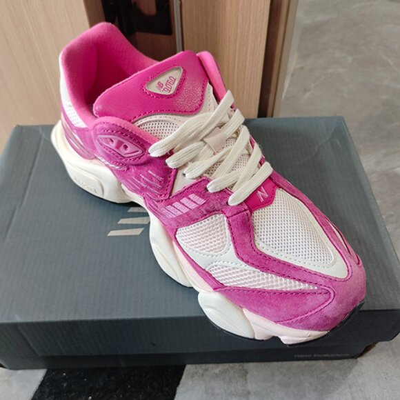 New Balance 9060 Fuchsia Pink Sneakers - Picture 3 of 6